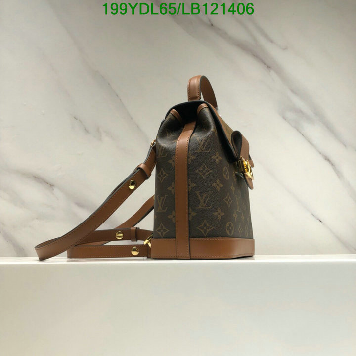LV Bags-(Mirror)-Backpack-,Code: LB121406,$: 199USD