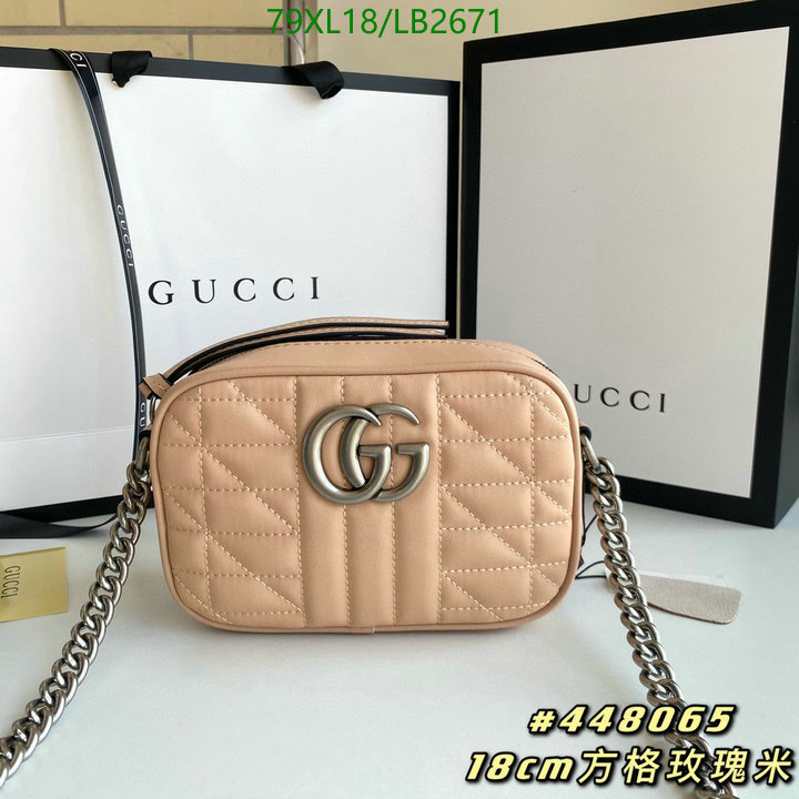 Gucci Bag-(4A)-Marmont,Code: LB2671,$: 79USD