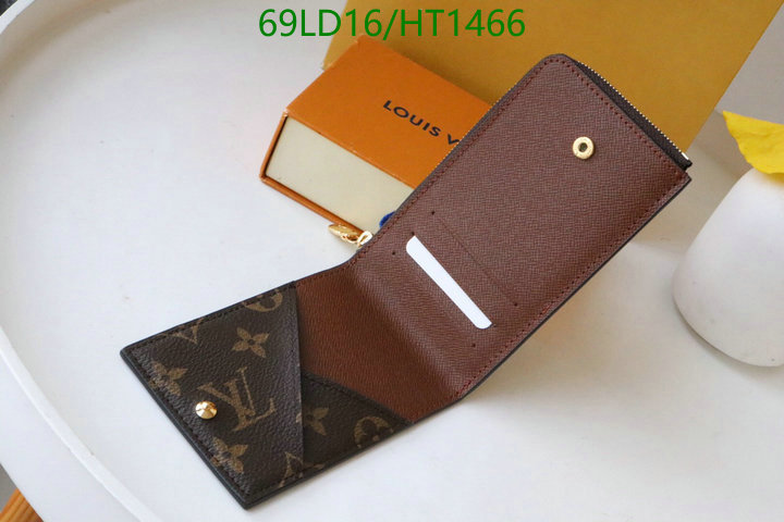 LV Bags-(Mirror)-Wallet-,Code: HT1466,$: 69USD