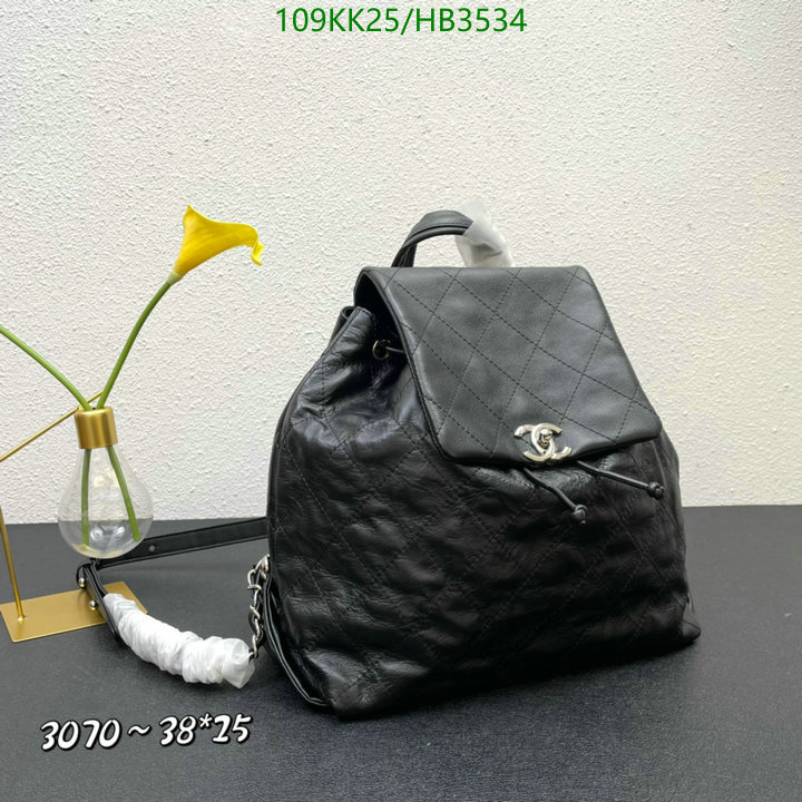 Chanel Bags ( 4A )-Backpack-,Code: HB3534,$: 89USD