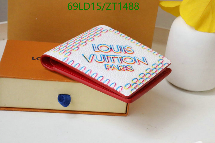 LV Bags-(Mirror)-Wallet-,Code: ZT1488,$: 69USD