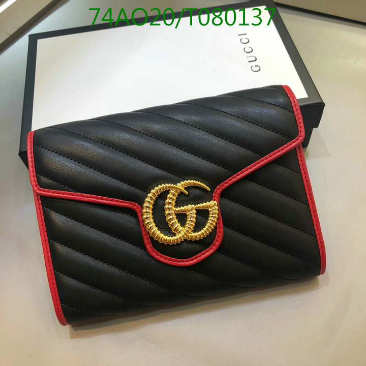 Gucci Bag-(Mirror)-Wallet-,Code: T080137,$:74USD