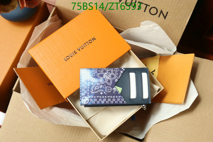 LV Bags-(Mirror)-Wallet-,Code: ZT6593,$: 75USD