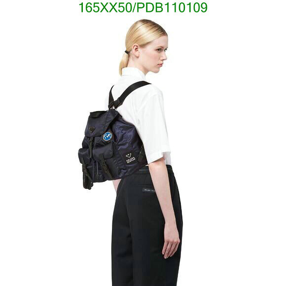 Prada Bag-(Mirror)-Backpack-,Code: PDB110109,$:165USD