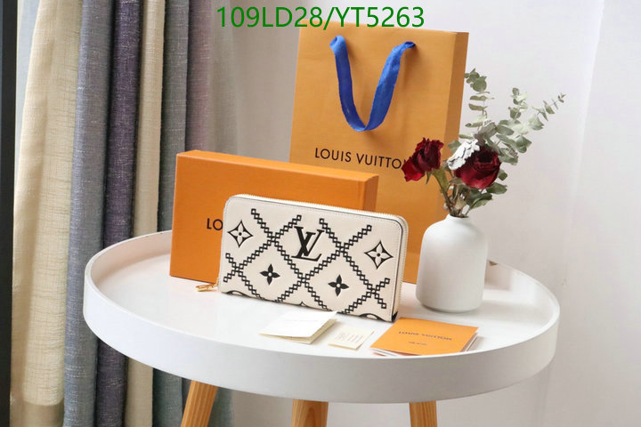 LV Bags-(Mirror)-Wallet-,Code: YT5263,$: 109USD