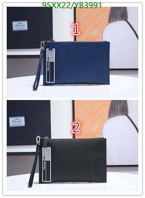 Prada Bag-(Mirror)-Clutch-,Code: YB3991,$: 95USD