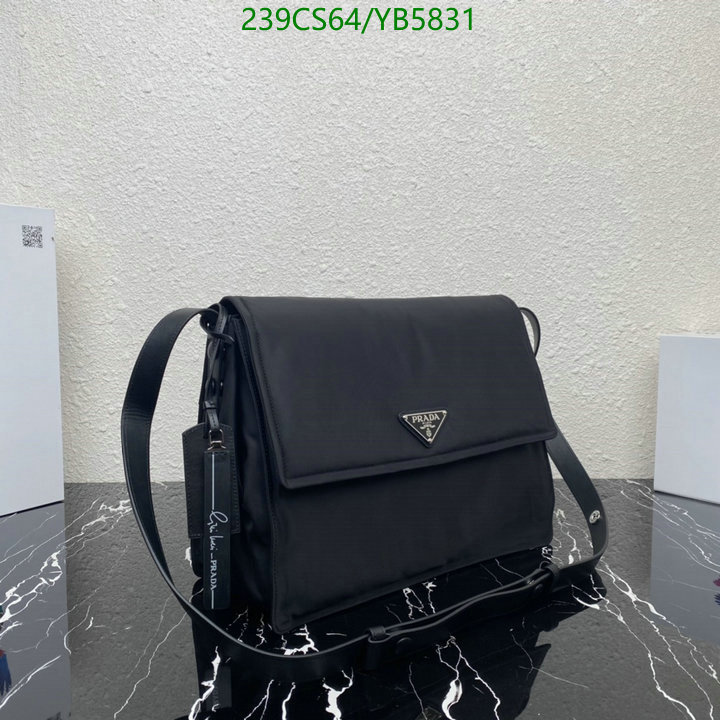 Prada Bag-(Mirror)-Diagonal-,Code: YB5831,$: 239USD