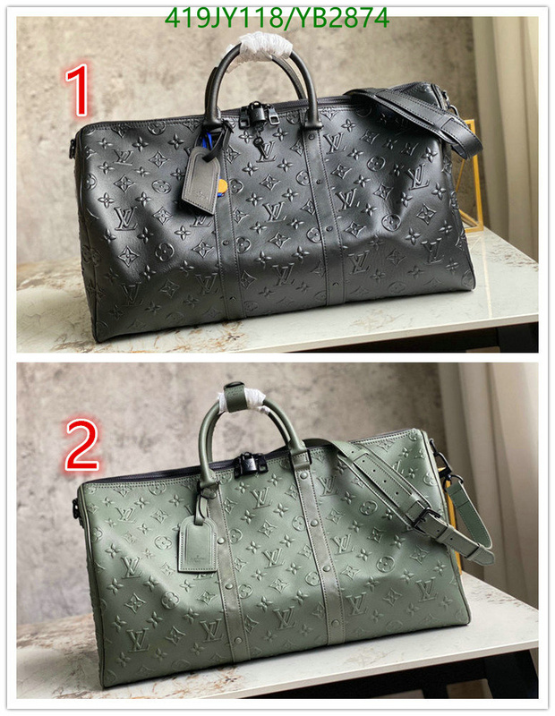 LV Bags-(Mirror)-Keepall BandouliRe 45-50-,Code: YB2874,$: 419USD