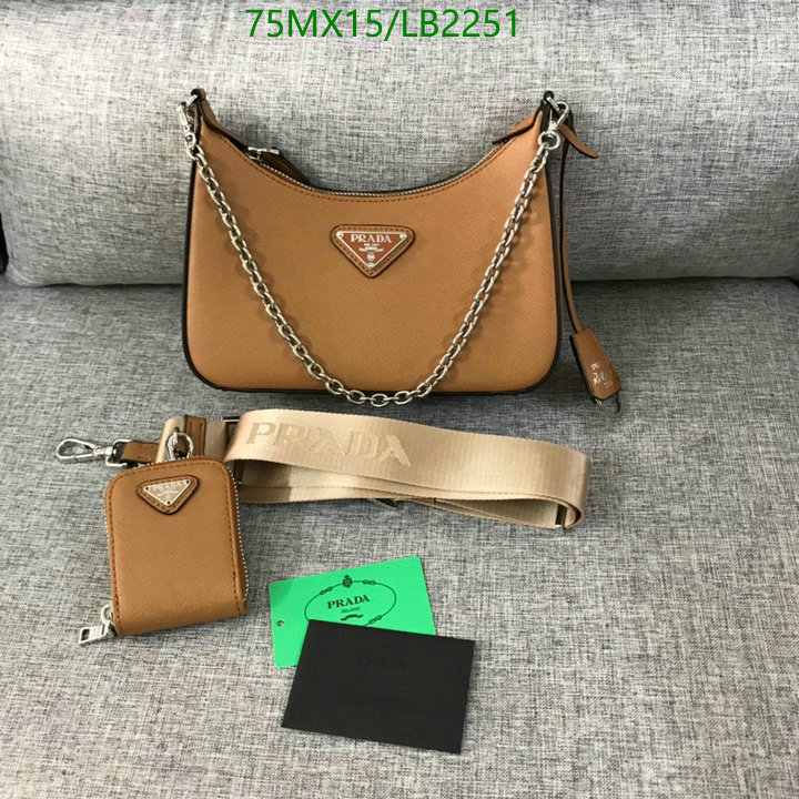 Prada Bag-(4A)-Re-Edition 2005,Code: LB2251,$: 75USD