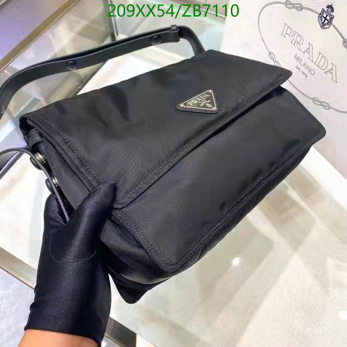 Prada Bag-(Mirror)-Diagonal-,Code: ZB7110,$: 209USD