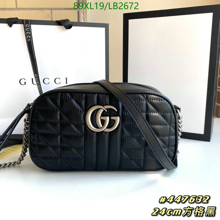 Gucci Bag-(4A)-Marmont,Code: LB2672,$: 89USD