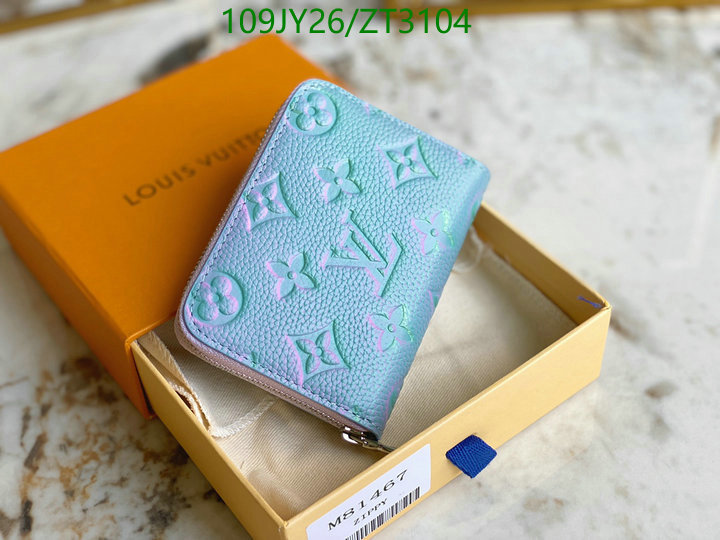 LV Bags-(Mirror)-Wallet-,Code: ZT3104,$: 109USD