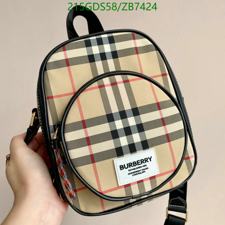 Burberry Bag-(Mirror)-Diagonal-,Code: ZB7424,$: 215USD