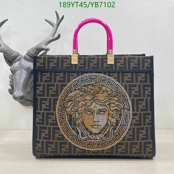 Fendi Bag-(Mirror)-Handbag-,Code: YB7102,