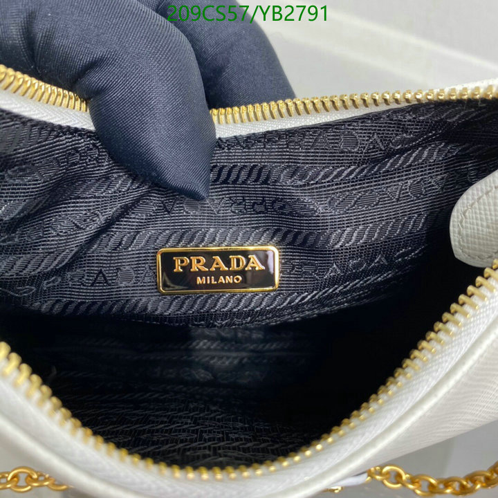 Prada Bag-(Mirror)-Diagonal-,Code: YB2791,$: 209USD