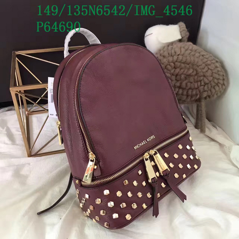 Michael Kors Bag-(Mirror)-Backpack-,Code: MSB122343,$: 149USD