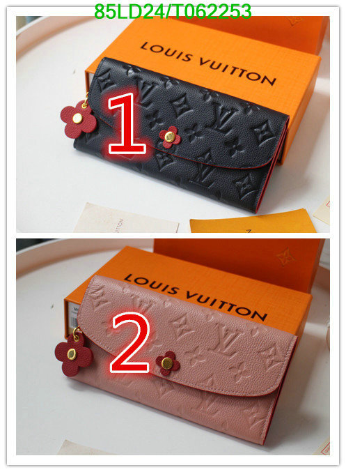 LV Bags-(Mirror)-Wallet-,Code: T062253,$: 85USD