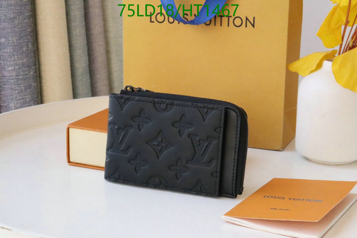 LV Bags-(Mirror)-Wallet-,Code: HT1467,$: 75USD