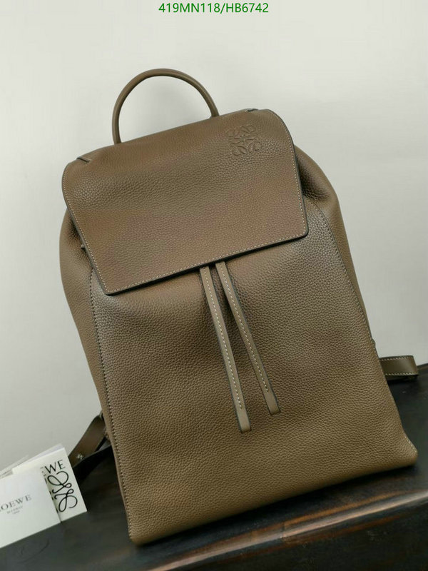 Loewe Bag-(Mirror)-Backpack-,Code: HB6742,$: 419USD