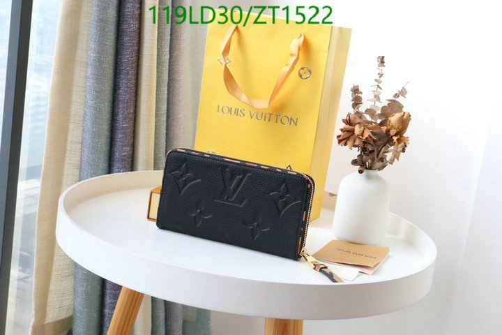 LV Bags-(Mirror)-Wallet-,Code: ZT1522,$: 119USD