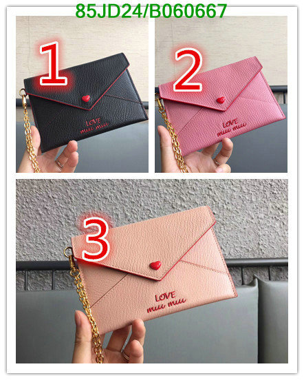 Miu Miu Bag-(Mirror)-Wallet-,Code: B060667,$: 85USD