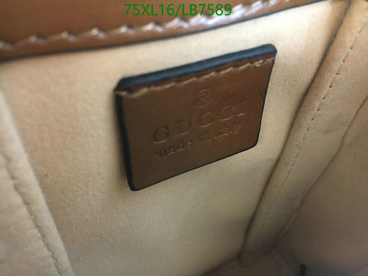 Gucci Bag-(4A)-Horsebit-,Code: LB7589,$: 75USD