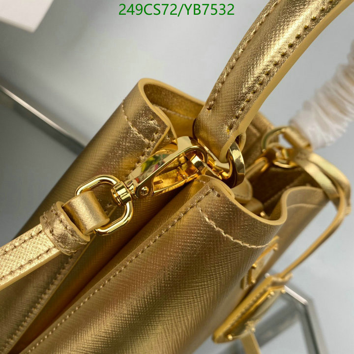 Prada Bag-(Mirror)-Diagonal-,Code: YB7532,$: 249USD