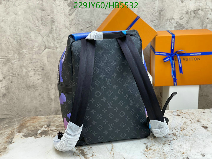 LV Bags-(Mirror)-Backpack-,Code: HB5532,$: 229USD