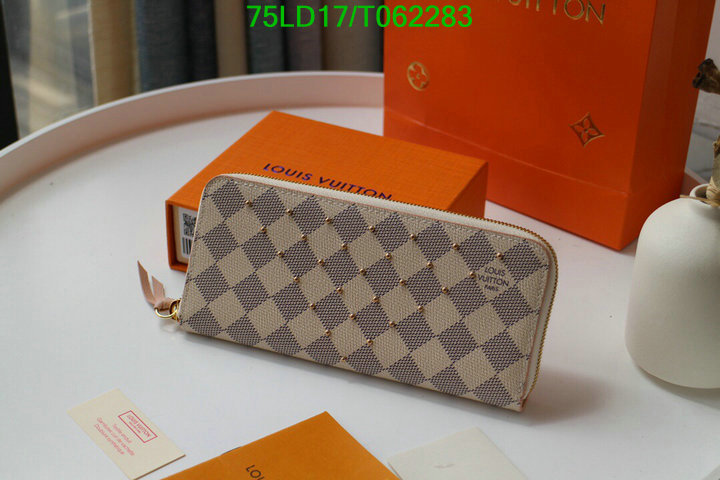 LV Bags-(Mirror)-Wallet-,Code: T062283,$: 75USD