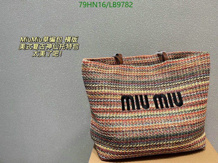 Miu Miu Bag-(4A)-Handbag-,Code: LB9782,$: 79USD