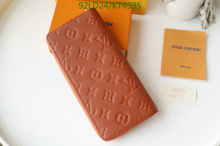 LV Bags-(Mirror)-Wallet-,Code: KT4935,$: 92USD