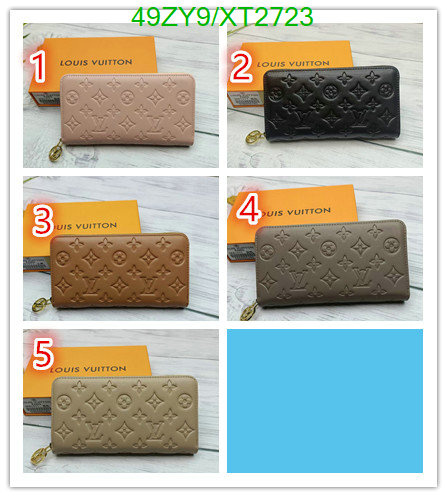 LV Bags-(4A)-Wallet-,Code: XT2723,$: 49USD