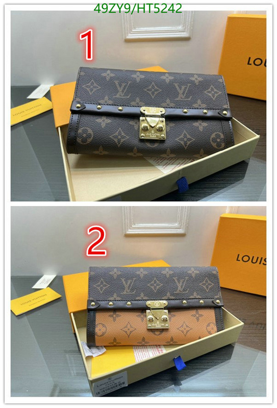 LV Bags-(4A)-Wallet-,Code: HT5242,$: 49USD