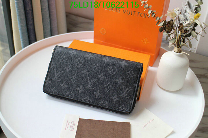 LV Bags-(Mirror)-Wallet-,Code: T0622115,$: 75USD