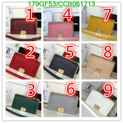 Chanel Bags -(Mirror)-Le Boy,Code: CCB061713,$: 179USD