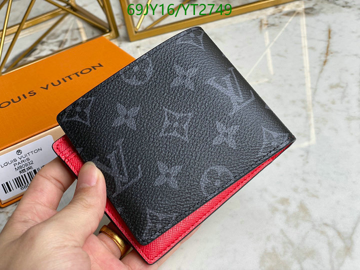 LV Bags-(Mirror)-Wallet-,Code: YT2749,$: 69USD