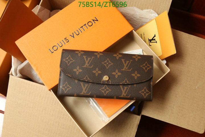 LV Bags-(Mirror)-Wallet-,Code: ZT6596,$: 75USD