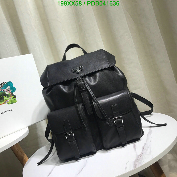 Prada Bag-(Mirror)-Backpack-,Code: PDB041636,$: 199USD