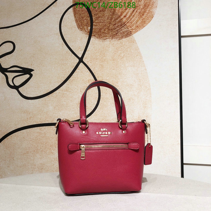 Coach Bag-(4A)-Handbag-,Code: ZB6188,$: 75USD