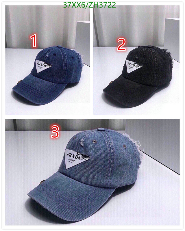 Cap -(Hat)-Prada, Code: ZH3722,$: 37USD