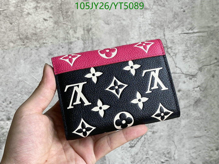 LV Bags-(Mirror)-Wallet-,Code: YT5089,$: 105USD