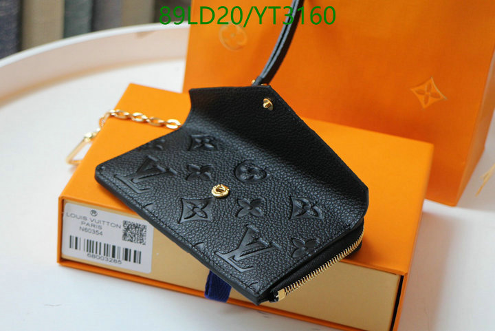 LV Bags-(Mirror)-Wallet-,Code: YT3160,$: 89USD