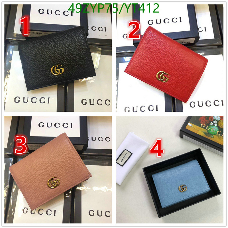 Gucci Bag-(4A)-Wallet-,Code: YT412,$: 49USD