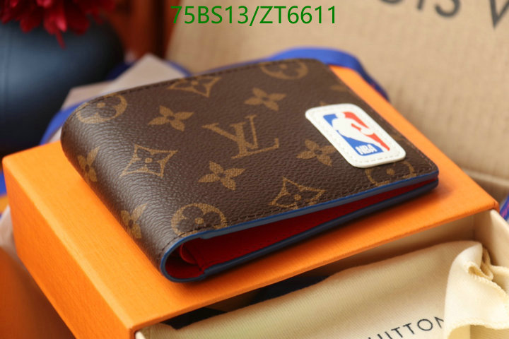 LV Bags-(Mirror)-Wallet-,Code: ZT6611,$: 75USD