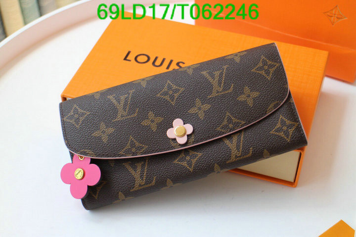 LV Bags-(Mirror)-Wallet-,Code: T062246,$: 69USD