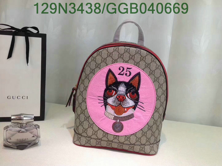 Gucci Bag-(Mirror)-Backpack-,Code:GGB040669,$: 129USD