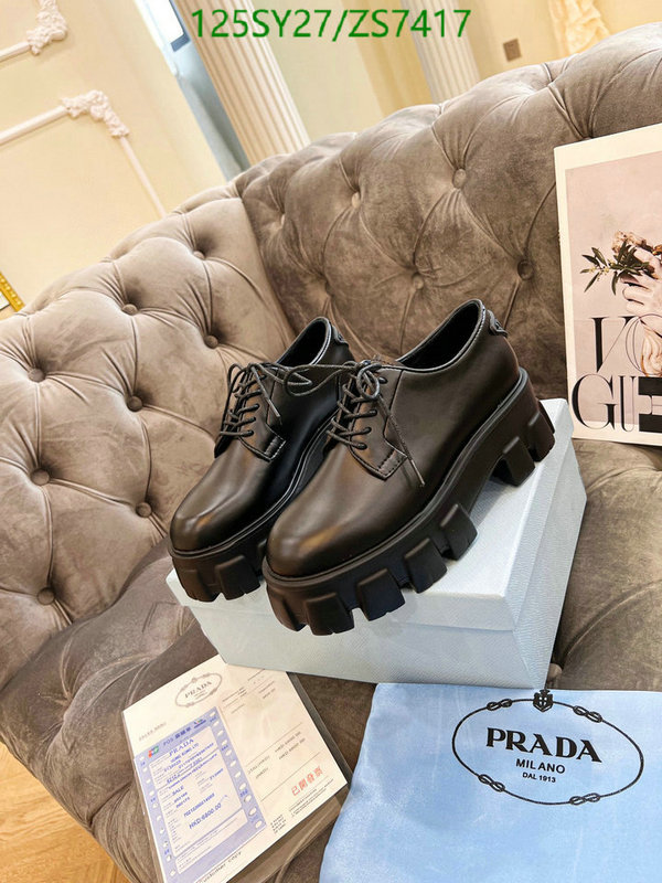 Men shoes-Prada, Code: ZS7417,$: 125USD