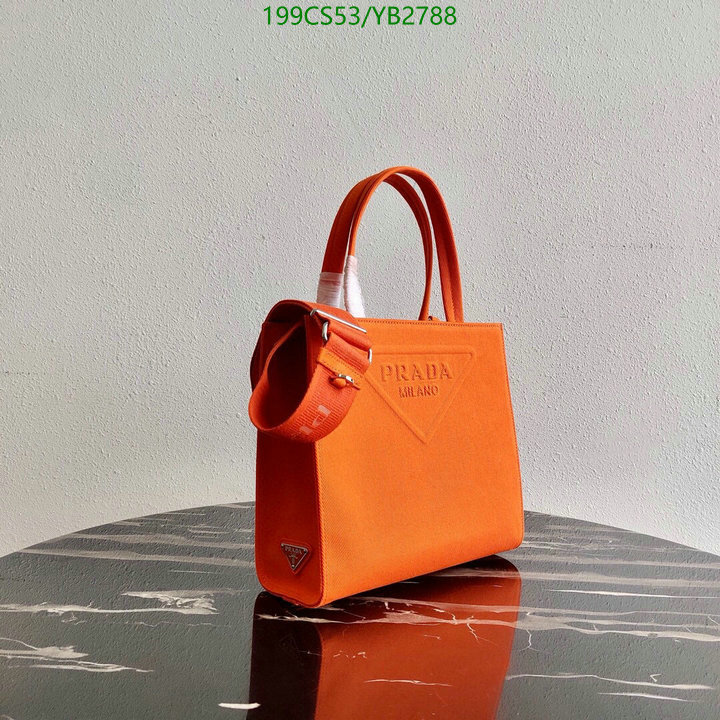 Prada Bag-(Mirror)-Diagonal-,Code: YB2788,$: 199USD