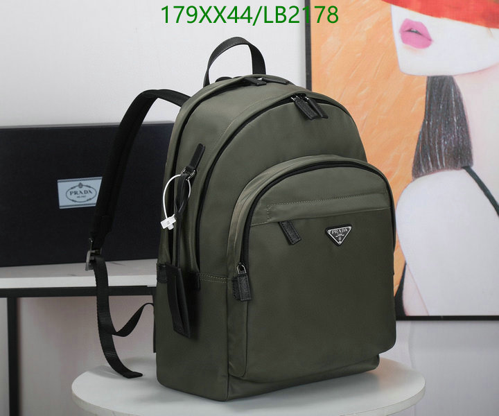 Prada Bag-(Mirror)-Backpack-,Code: LB2178,$: 179USD