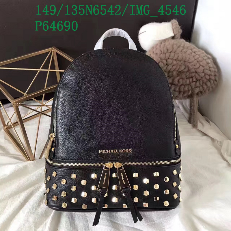 Michael Kors Bag-(Mirror)-Backpack-,Code: MSB122343,$: 149USD